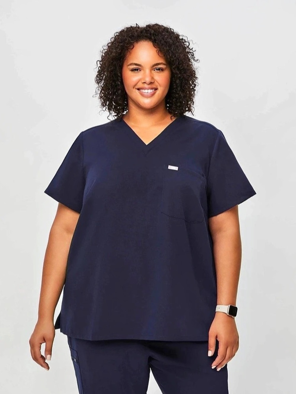 FIGS Casma Three-Pocket Scrub Top Blue 3XL